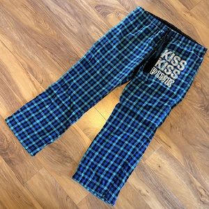 Victoria’s Secret PINK Flannel Pajama Bottoms - Black and blue